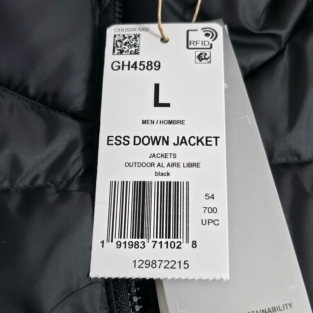 Adidas Essentials Down Filled Polyester Black Jac… - image 8